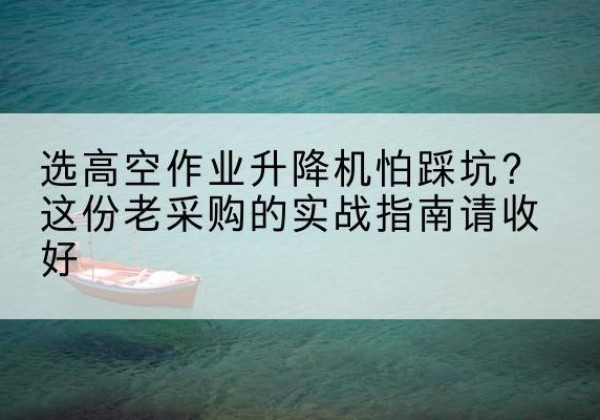 大祥高空作业升降机厂家推荐-选高空作业升降机怕踩坑？这份老采购的实战指南请收好